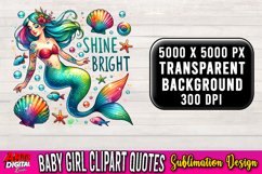 Watercolor Nursery Clipart | It&#039;s a Girl Clipart #25 Product Image 1