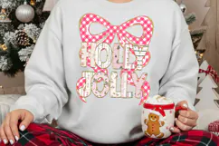 Holly Jolly Png, Glitter Coquette Christmas Tree Png Product Image 3