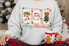 Coquette Glitter Merry Christmas Png, Christmas Tree Png Product Image 2