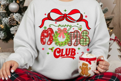 Merry Moms Club Svg Png, Jolly Mama png, Retro Christmas png Product Image 1