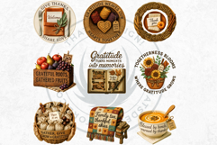 Cozy Thanksgiving greetings PNG, Grateful Quotes Cliparts Product Image 7