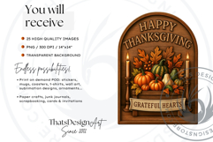 Cozy Thanksgiving greetings PNG V2, Grateful Quotes Clipart Product Image 2