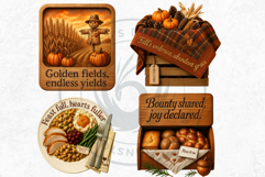 Cozy Thanksgiving greetings PNG V2, Grateful Quotes Clipart Product Image 9