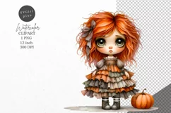Halloween clipart, Doll clipart, Autumn clipart Product Image 1