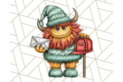 Christmas Monster Clipart, Funny Holiday Creature PNG Art Product Image 5