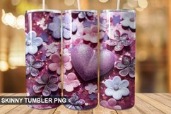 3D Valentine's Day Tumbler Design | Sublimation Wrap 20 Oz Product Image 1