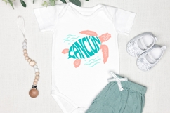 Cancun SVG | Sea Turtle Word Art | Mexico Beach PNG Product Image 3