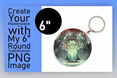 Creative Round Design Keychain Template , Halloween Product Image 1