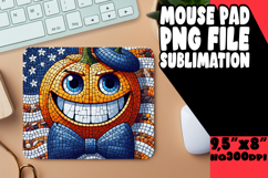 BRIGHT MOUSE PAD SUBLIMATION STYLE, Cute Pumpkin Product Image 1
