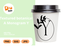 Textured Botanical Monogram Product Image 1