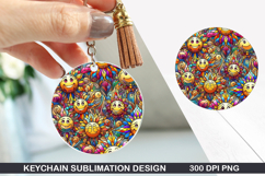 Christmas Keychain Sublimation - Christmas Keychain PNG Product Image 1