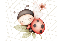 Cute Ladybug Clipart PNG, Pastel Whimsical Bug Illustrations Product Image 5