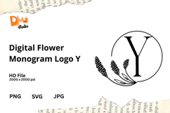 Digital Flower Monogram Logo Product Image 1