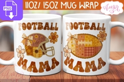 Football Mama mug wrap sublimation PNG, Fall Mug PNG Product Image 2