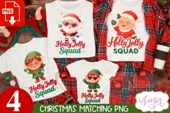 Holly Jolly Squad PNG, family matching designs for Christmas Product Image 2
