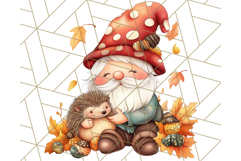 Fall Gnome PNG Clipart, Cute Autumn Gnomes with Pumpkins Product Image 5