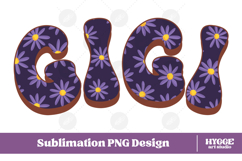 gigi Png Retro Flowers Mother&#039;s Day Floral Mom Sublimation Product Image 1