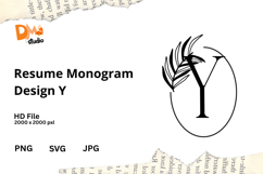 Resume Monogram Design Product Image 1