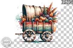 Fall Wagon Garden Sublimation - Fall Clipart PNG Design Product Image 1
