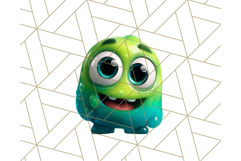 Slime Monster Clipart, Colorful Goo Graphics Png Product Image 5