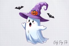 Cute Halloween Ghosts Clipart png Product Image 1