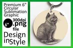 Colorful Kitty Sublimation: Circle &amp; Keychain Assortment Product Image 1