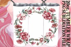Watercolor Flower Wreath Tumbler Wrap - Perfect for Spring Product Image 1