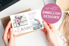 Floral Stacks of Books with Feathers & Flowers Sublimation Product Image 2