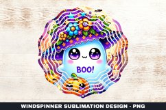 Halloween Boo Wind Spinner Sublimation Design Product Image 1