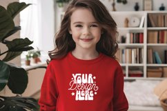 Red Gildan 18000B Mockup, Mockup Product Image 1