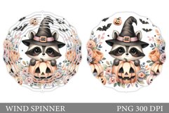 Cute Raccoon Wind Spinner. Cute Halloween Wind Spinner Product Image 1