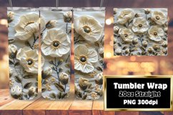 Embroidered Flower Spring Tumbler Wrap - 20oz Delight Product Image 1