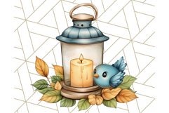 Fall Dinosaur PNG Clipart with Autumn Elements, Cute Dino Product Image 5