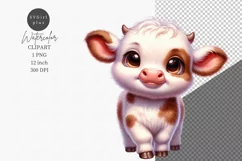 Farm animals clipart, Calf clipart, Cute animals Product Image 1