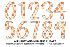 Halloween Alphabet Clipart PNG, watercolor letters doodle Product Image 5