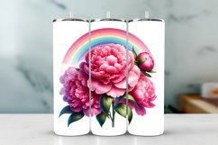 Peony Florals Spring Tumbler Wrap Product Image 1