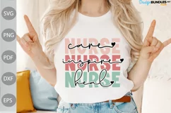 Nurse - Care - Inspire - Heal SVG / Nurse Life SVG Design Product Image 1