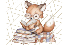 Bookish Animals PNG Clipart with Cozy Reading Elements Product Image 5