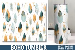 Boho Digital Papers Tumbler Wrap Product Image 1