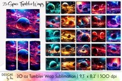 Mega Bundle with 3d Space Planets Tumbler Wrap Designs Product Image 1