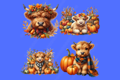 Autumn Highland Cow Bundle | Cute Fall Farmhouse Cows Product Image 5