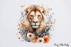 Watercolor Spring Floral Animal Clipart PNG Product Image 1