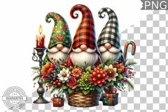 Christmas Gnome Sublimation - Clipart PNG Bundle Product Image 11