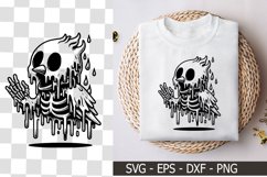 A Melting Bird Skeleton Character - Skeleton SVG Product Image 1