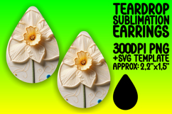 Gorgeous Teardrop Earrings Design Art , 3D Flower Product Image 1