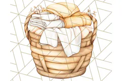 Cozy Laundry Day Clipart PNG Pastel Home Decor, Home Png Product Image 5