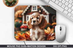 Halloween Dog Mouse Pad Sublimation, Halloween Mouse Pad PNG Product Image 1