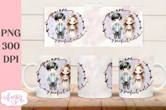 Cute Valentine's Day mug Wrap PNG for Sublimation Product Image 2