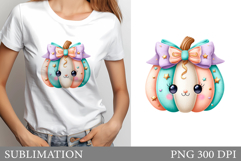 Cute Pumpkin T-Shirt Desugn. Cute Pumpkin Sublimation Product Image 1