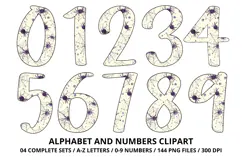 Halloween Alphabet Clipart PNG, watercolor letters doodle Product Image 5